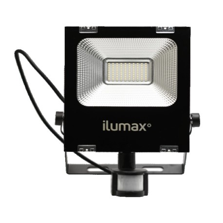 OSLO S Proyector LED 10W 1100 lm 6500K Negro con Sensor Ilumax