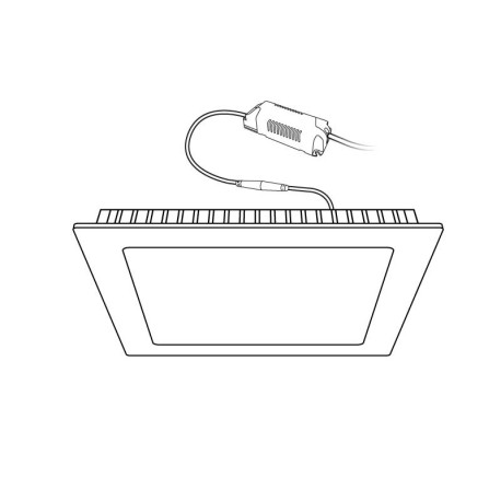 Downlight Slim empotrable cuadrado 20w I-TEC