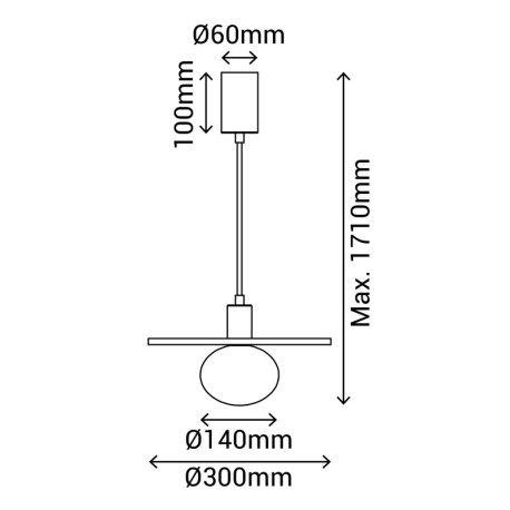 Lámpara colgante Candy G9/E27 Sulion