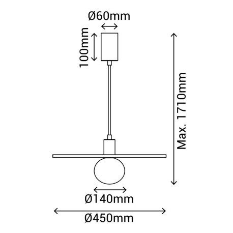 Lámpara colgante Candy G9/E27 Sulion