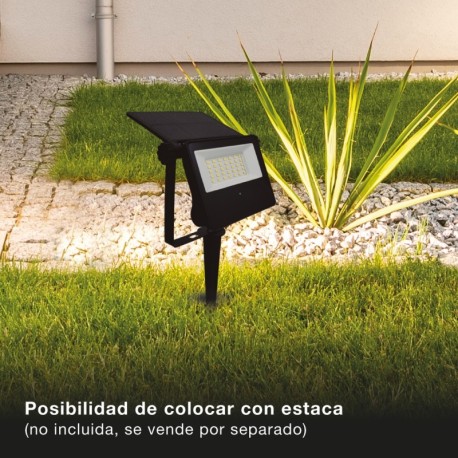 Proyector solar LED Kumira con sensor 15w 6500k negro GSC