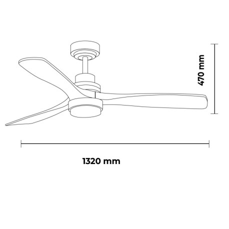 Ventilador de techo Nickel Wood Mimotec