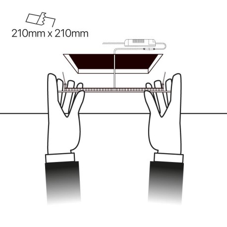 Downlight Slim empotrable cuadrado 20w gris I-TEC