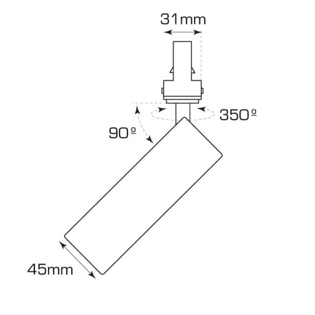 Proyector LED Track.34 carril trifásico 40w I-TEC