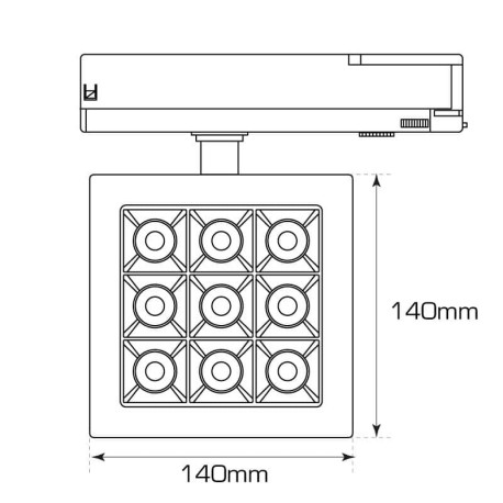 Proyector LED Track.34 carril trifásico 40w I-TEC