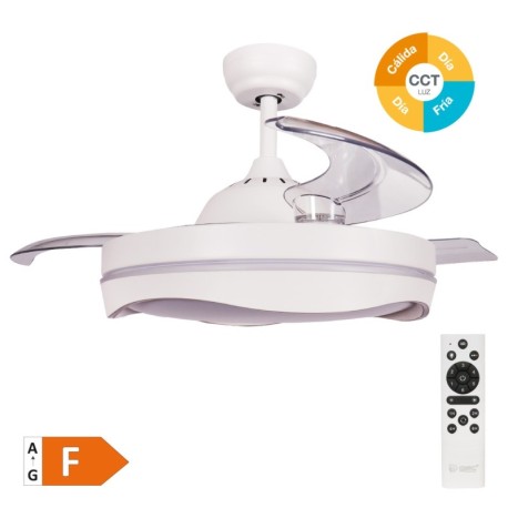Ventilador techo Nicosia con luz CCT blanco GSC
