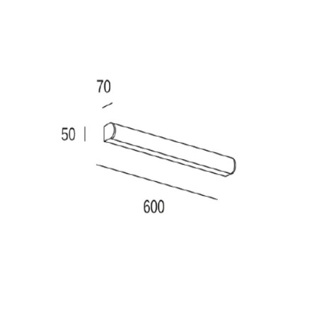 Aplique para baño Lungo cromo 3000k IP44 Forlight