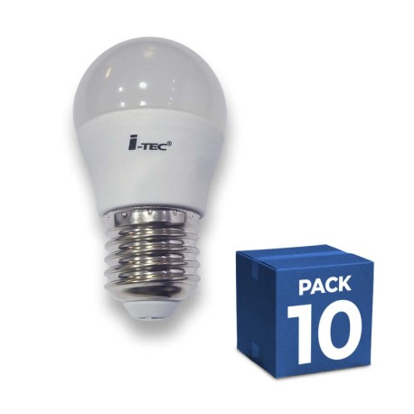 Pack-10 Bombilla LED Esférica E27 4w 300º I-TEC