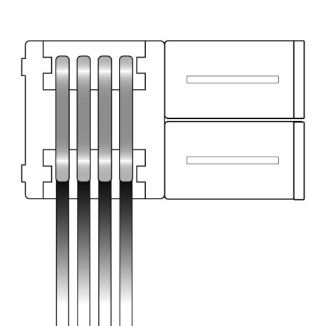 Conector simple RGB 4 pin +cable I-TEC