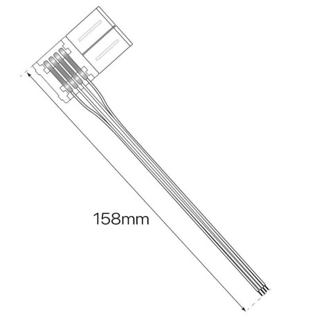 Conector simple RGB 4 pin +cable I-TEC