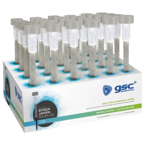 Pack-24 Estaca jardín solar LED Tuni 6000-8500K IP44  GSC