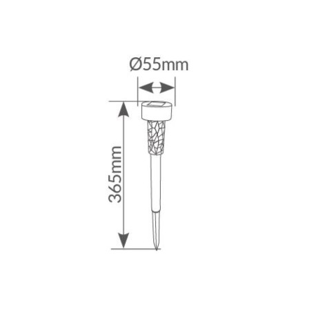 Pack-24 Estaca jardín solar LED Tuni 6000-8500K IP44  GSC