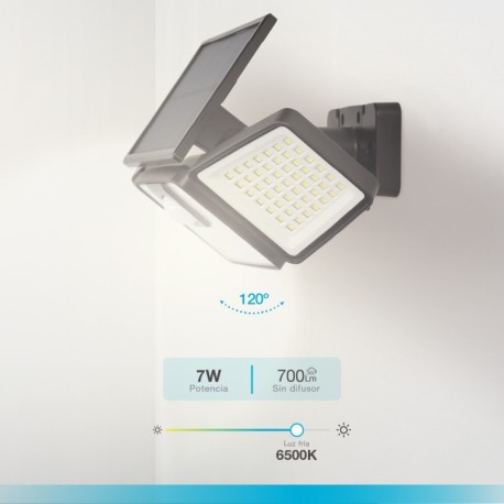 Aplique solar LED Marlo c/ sensor de movimiento y crepuscular GSC
