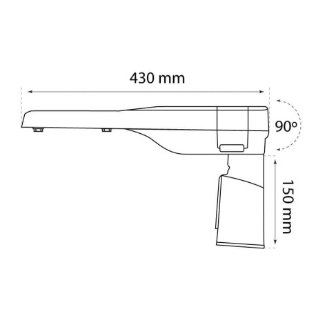 Luminaria vial Azor 40w On-Off gris I-TEC