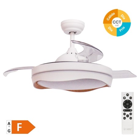 Ventilador techo Nicosia con luz CCT GSC