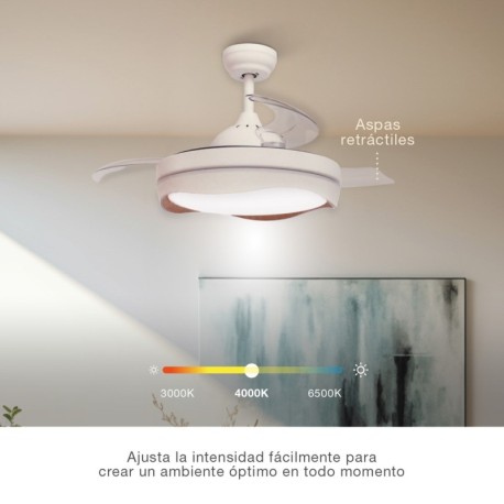 Ventilador techo Nicosia con luz CCT GSC