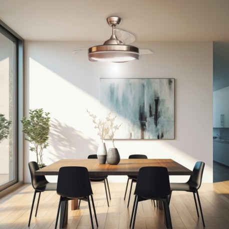 Ventilador techo Nicosia con luz CCT GSC