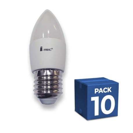 Pack-10 Bombilla Vela LED E14 6w 270º LDVlighting