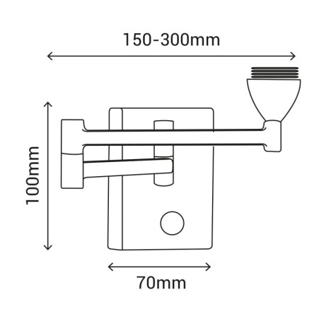 Estructura aplique articulado Basic E14 Sulion