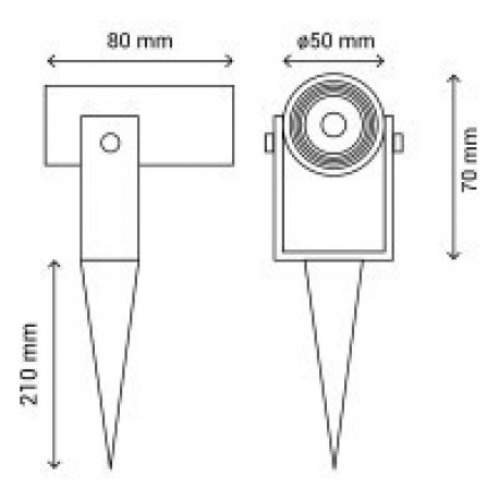 Poyector /pincho Thin 5w 4000k de Sulion