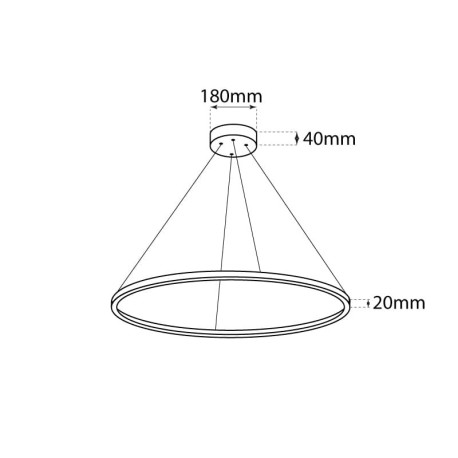 Lámpara de techo Ring 48w I-TEC