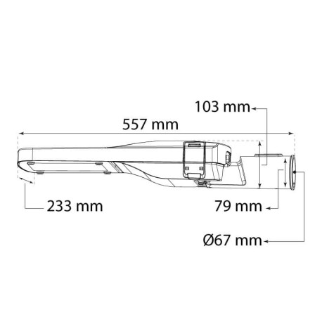 Luminaria vial Azor 40w On/Off y programable gris I-TEC