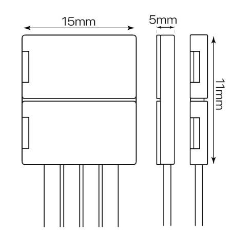 Conector doble RGB 4pin + cable I-TEC