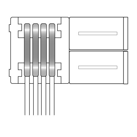 Conector doble RGB 4pin + cable I-TEC