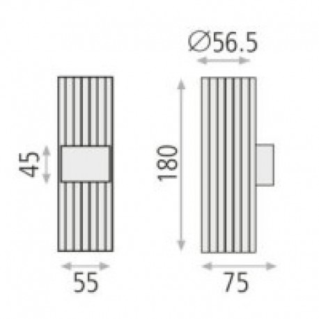 Aplique de pared Modrian GU10 2L de ACB Iluminación