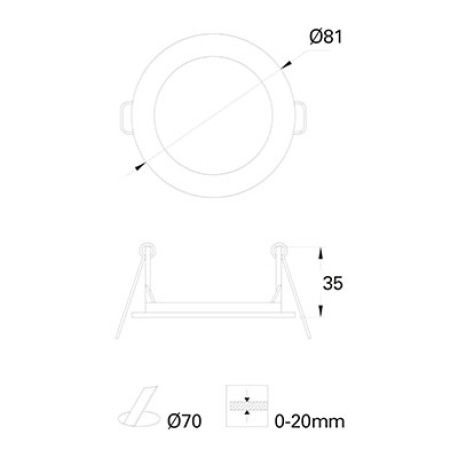 Accesorio downlight Mix Frame Ø81 mm Forlight