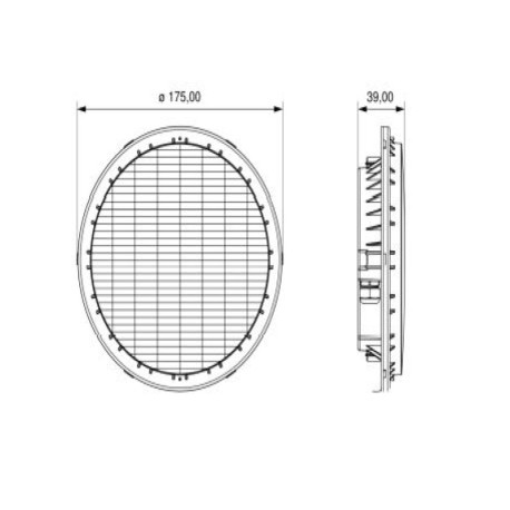 Lámpara piscina Titanio 18w RGB Threeline