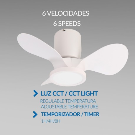 Ventilador de techo Nature blanco Mimotec
