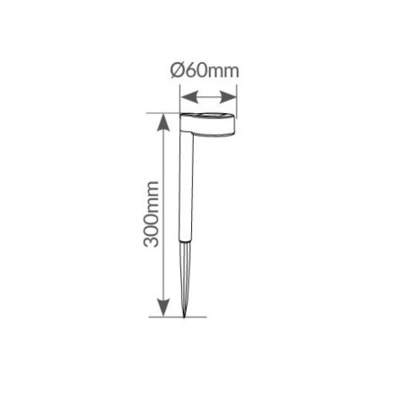 Pack-12 Estaca jardín solar LED Banki 2800-3200K IP44 GSC