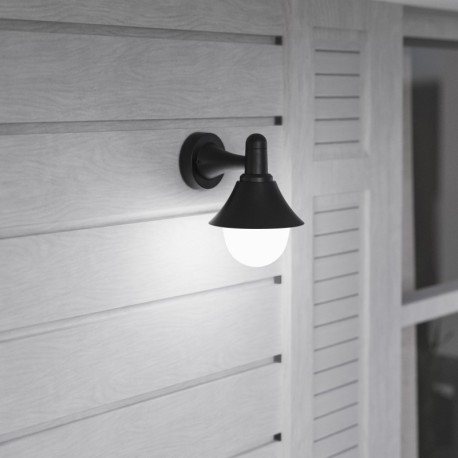 Aplique de exterior Alan Conic E27 15w negro Forlight