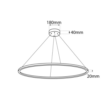 Lámpara de techo Ring 60w I-TEC
