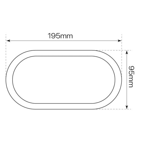 Downlight  plafón Trazo superficie oval 15w  I-TEC