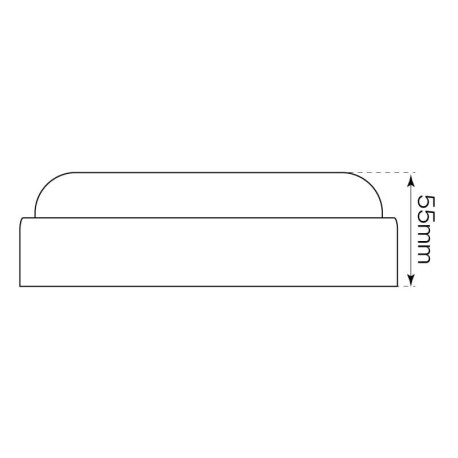Downlight  plafón Trazo superficie oval 15w  I-TEC