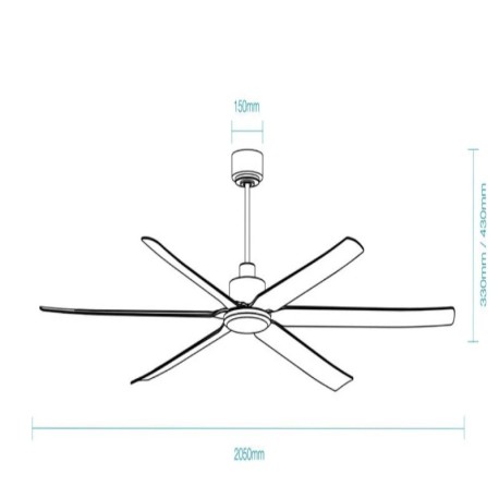 Ventilador de techo Osprey DC wifi sin luz Martec