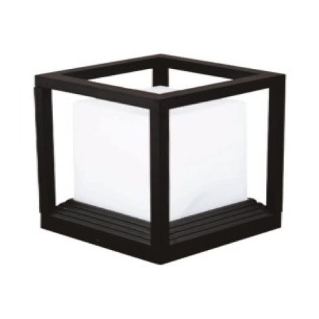 Luminaria de suelo Quadrat E27 12W IP44 Negro Aimur