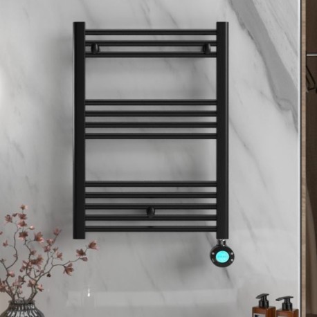 Toallero Elba Plus eléctrico bajo consumo negro 400mm  Rointe