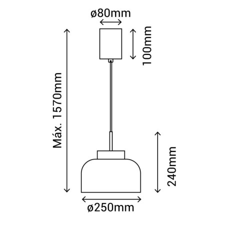 Lámpara colgante Valentina Ø250 mm Sulion