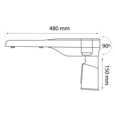 Luminaria vial Azor 80w On-Off gris I-TEC