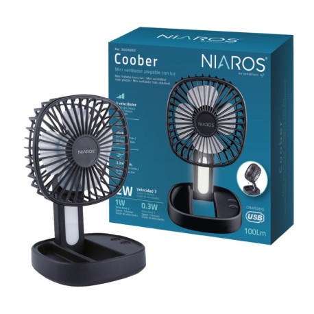 Mini ventilador de mano plegable Coober con luz USB GSC