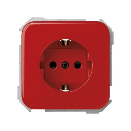 Base enchufe schuko 16 A dispositivo seguridad rojo Simon 31