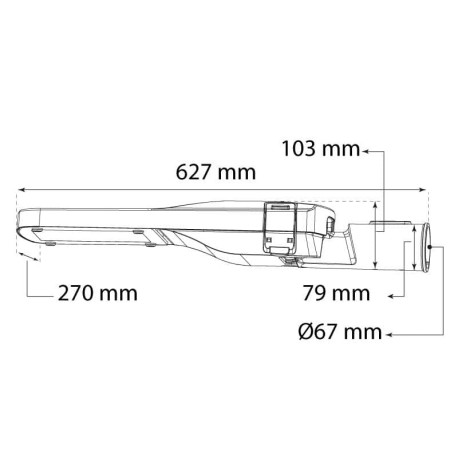 Luminaria vial Azor 80w On-Off y programable gris I-TEC