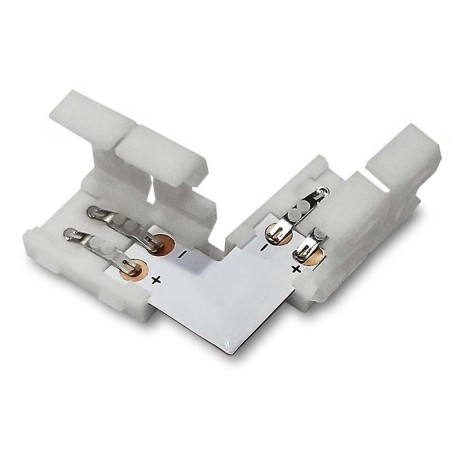 Conector L monocolor 2 pin tiras led 8mm y 10mm I-TEC