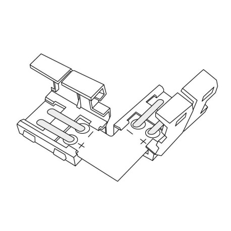 Conector L monocolor 2 pin tiras led 8mm y 10mm I-TEC