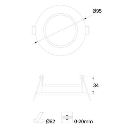 Accesorio downlight Mix Frame Ø95mm Forlight