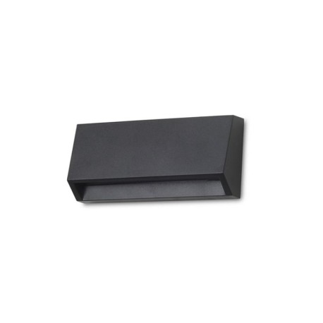 Aplique de exterior Grove Opaque rectangular negro 1.6w Forlight