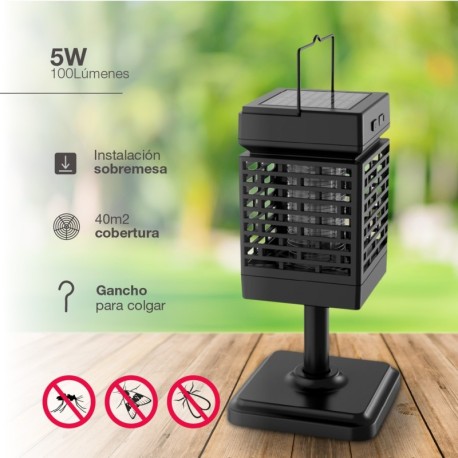Estaca jardín solar LED Alata mata insectos 5w 1600-1800w GSC